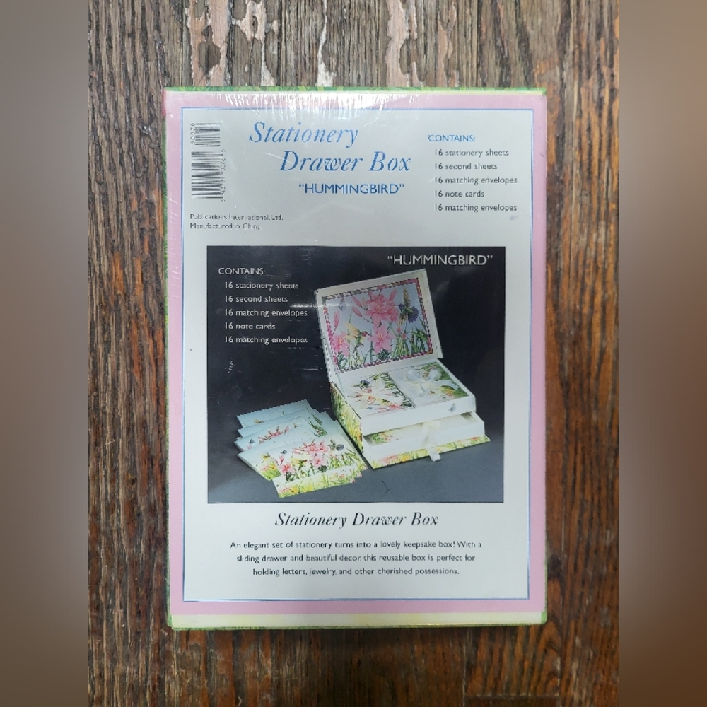 Hummingbird Stationary Drawer Box - Picture 2 of 3